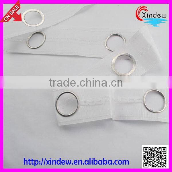 high quality silver eyelets curtain tape with rings