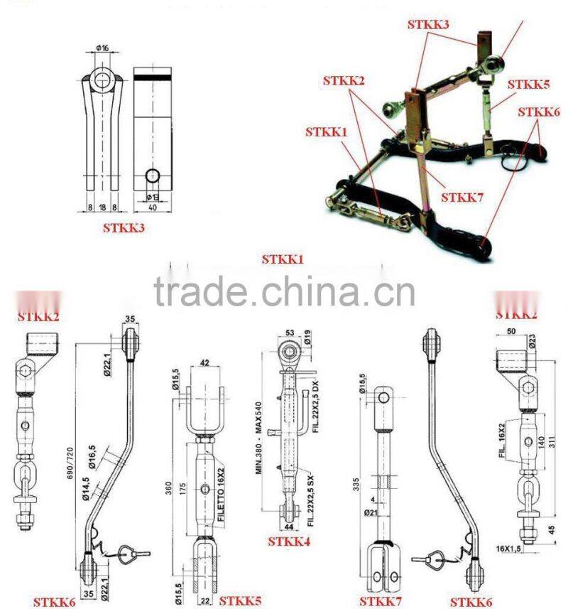 FACTORY PRICE KUBOTA LINKAGE, TOPLINK ASSEMBLY, KUBOTA PARTS FOR SALES