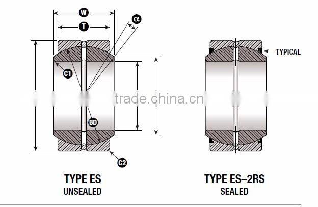 GEZ38ES Changzhou Suma Radial Plain Thrust Spherical Bearing