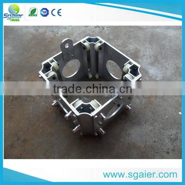 Sleeve block for lifting truss tower lighting elevator tower