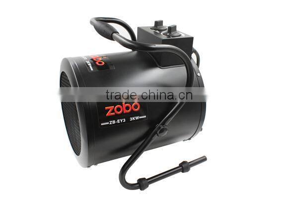 Round box ventilation air forced electric heater 3 kW