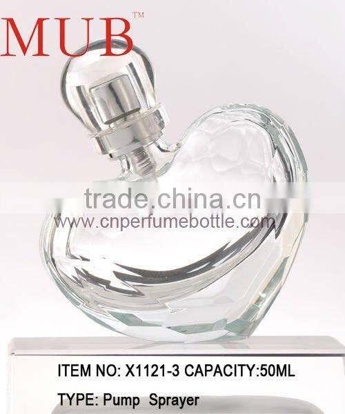 Empty glass spray bottle for perfume