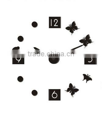 Modern Contemporary Butterfly DIY Wall Clock