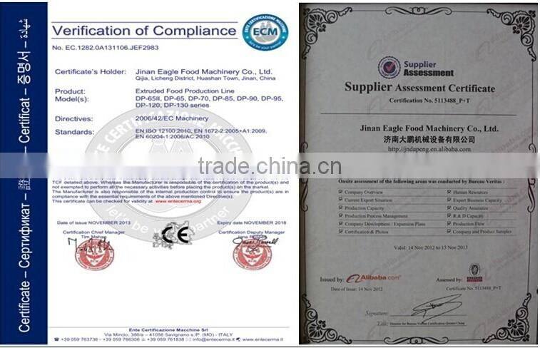 CE and BV certificate animal feed making machine/extruder machine