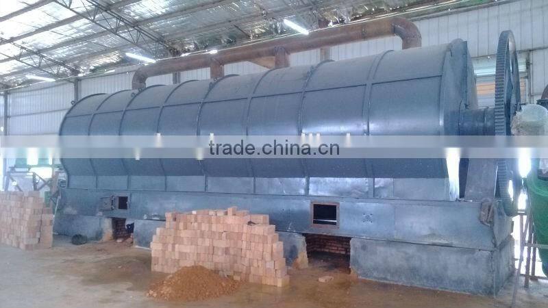 2014 New Green Tyre To Oil Pyrolysis Refining Plant With Auto-feeding System