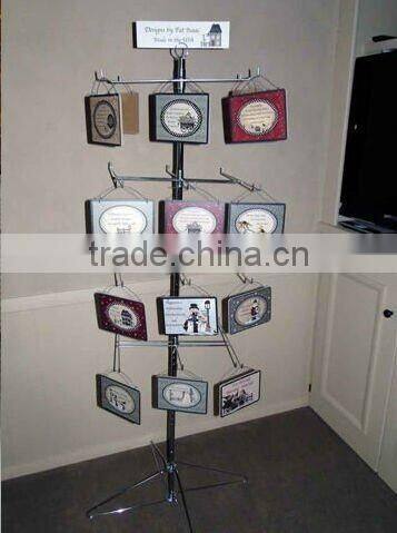 4 Tier Spinning Metal Snack Display Stands with Sign Plate New