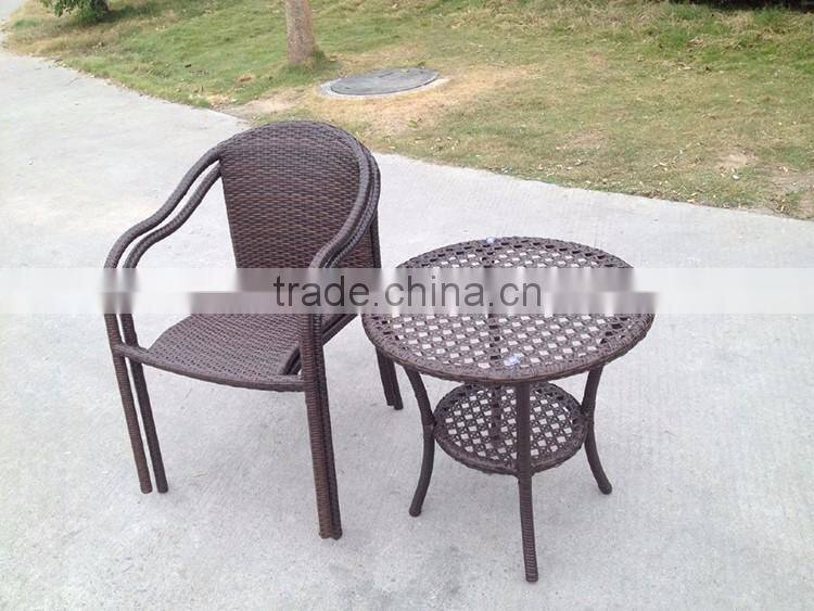 3 pcs Outdoor Garden Coffee Table And Folding Chair