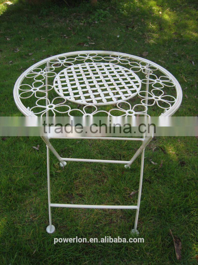 Antique White Foldable Outdoor Children Table Chair Set