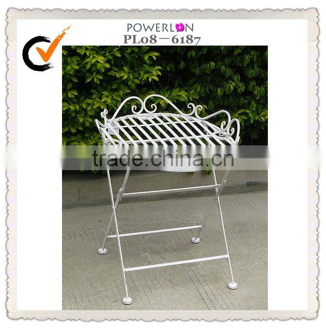 Antirust Folding Metal Tea Tray Table for Teatime