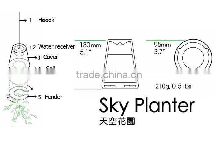 Wholesale 4 color sky planter hanging pot upside-down pot