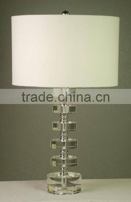 elegant crystal pieces lay-up table lamp for bedroom