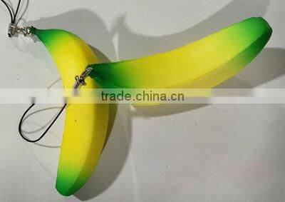 PU banana fruit model phone bag pendant squishy factory