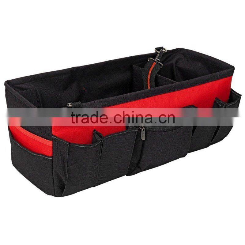 Car trunk organizer box and tool carrier
