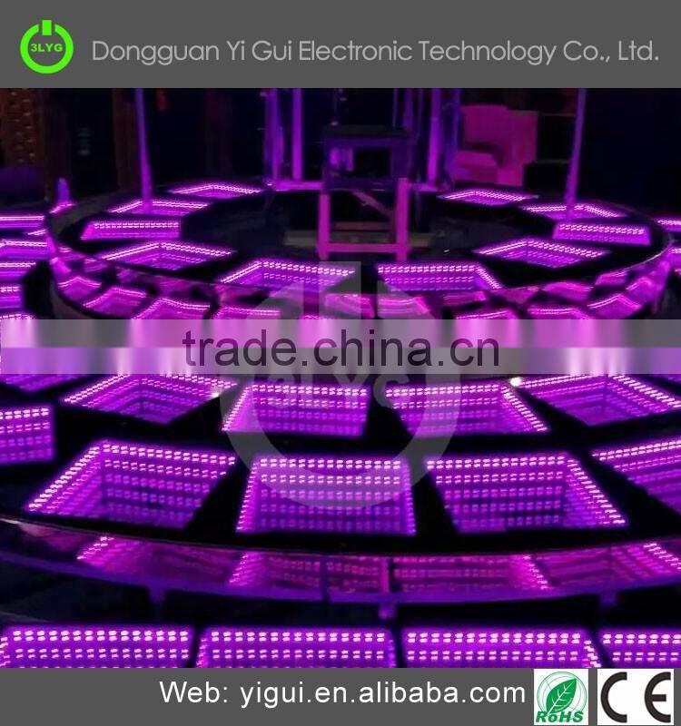 High lumen YG090E led light floor 15w square RGB mixing colorful changing dance floor