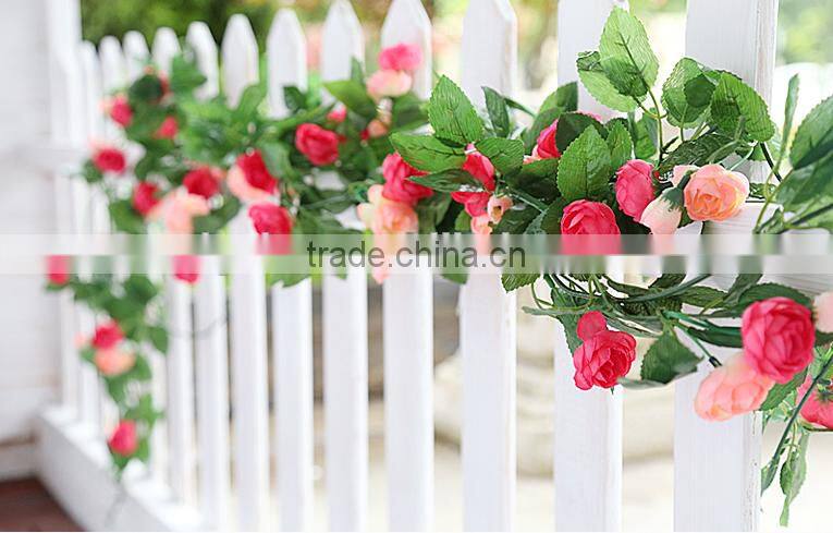 home fence decorative flower rattan artificial silk flower vine
