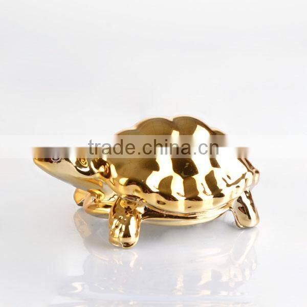 The family decorates Plating gold glass artware tortoise