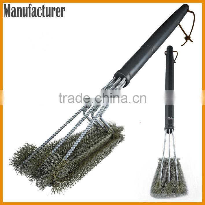 Three-in-One BBQ Grill Cleaner Shovel Sponge Cleaning Brush 3 in 1 BBQ Grill Cleaning Brush