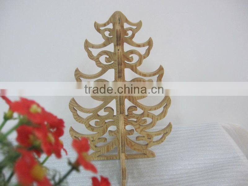 wooden tree Xmas for home decoration