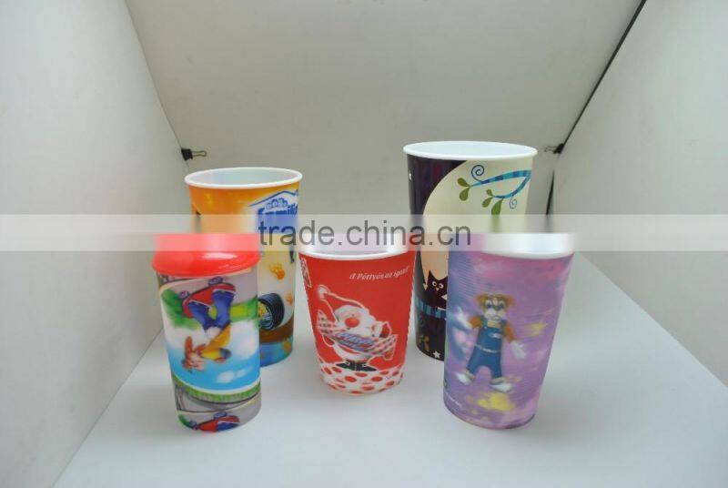 Food grade PP 3d lenticular cups for promotional gift