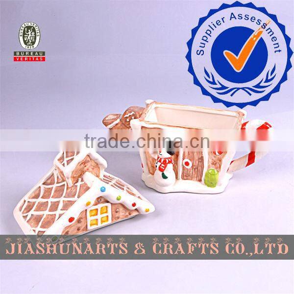 Christmas House Ceramic Water Kettle