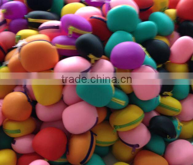 Bag factory made children fancy Silicone Coin Wallet with zipper