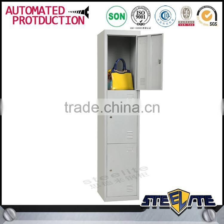 Decorative design 3 door metal locker steel bathroom shoe locker