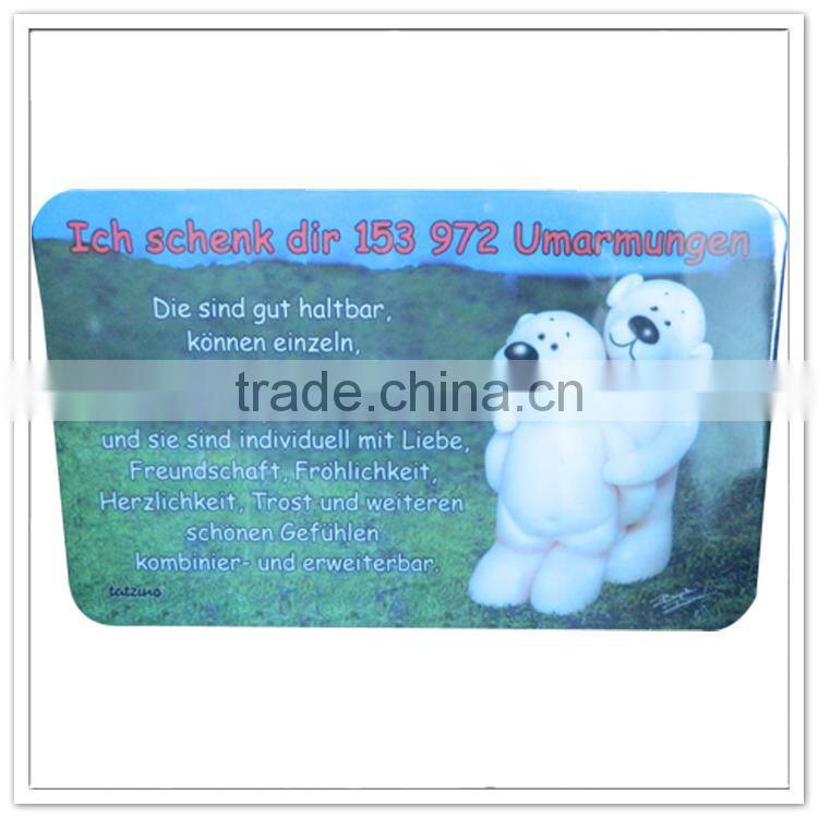 260gram Sea bear desgin oblong melamine breakfast bread board, thin plastic cutting board for Germany market