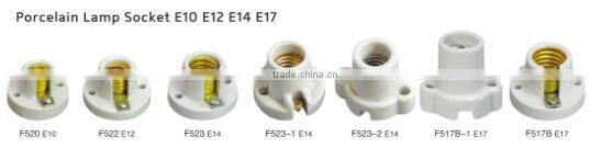 edison screw shell type of ceramic porcelain lamp holder / lamp socket e27 e27
