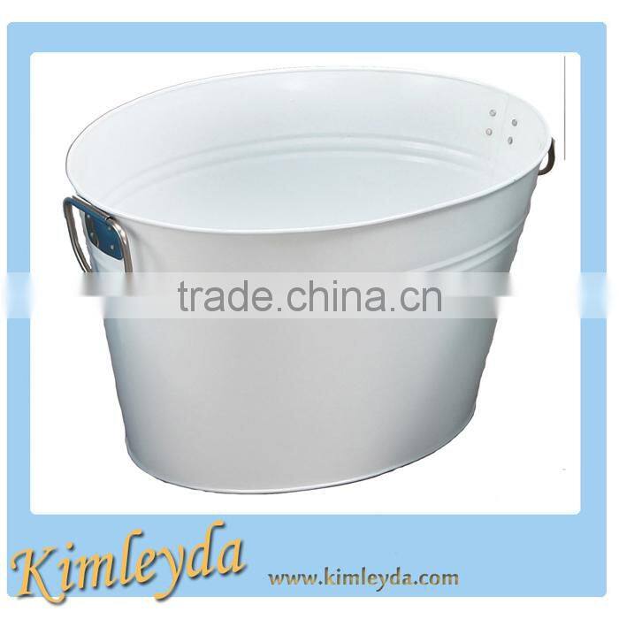 Large Transparent Red Round cooler tub Metal Party Tub