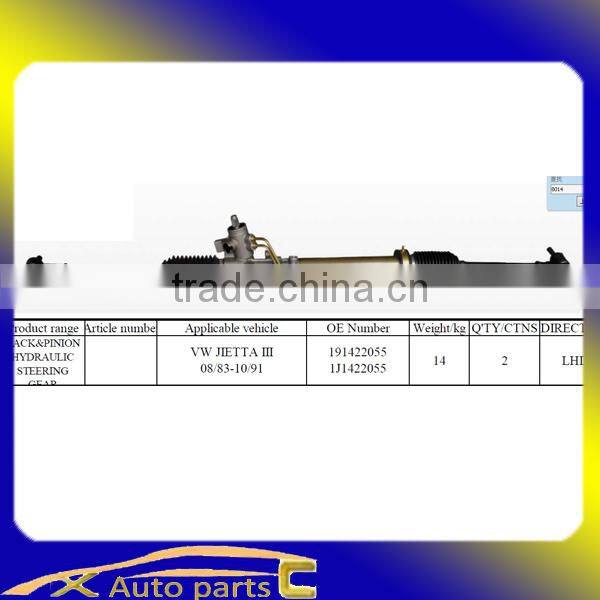 power steering rack and pinion for GOLF-JETTA II 08/83-10/91191422055 LHD