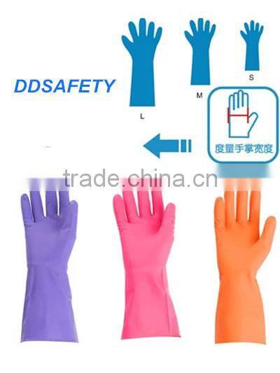 Hot Sale Rubber Gloves Pink Household Latex Gloves