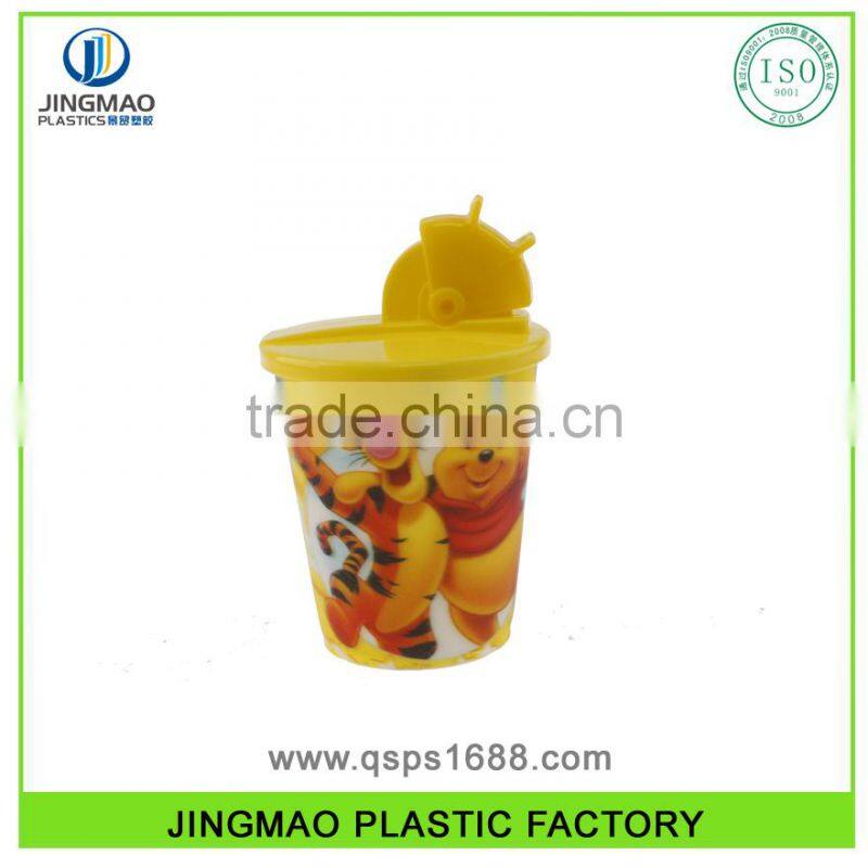 PP Customized LOGO Promotion Plastic 3D lenticular Cup With Straw