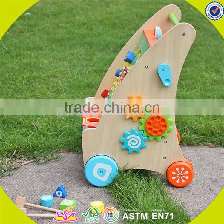 wholesale multi function baby wooden walker cheap baby wooden walker best gift baby wooden walker W16E039