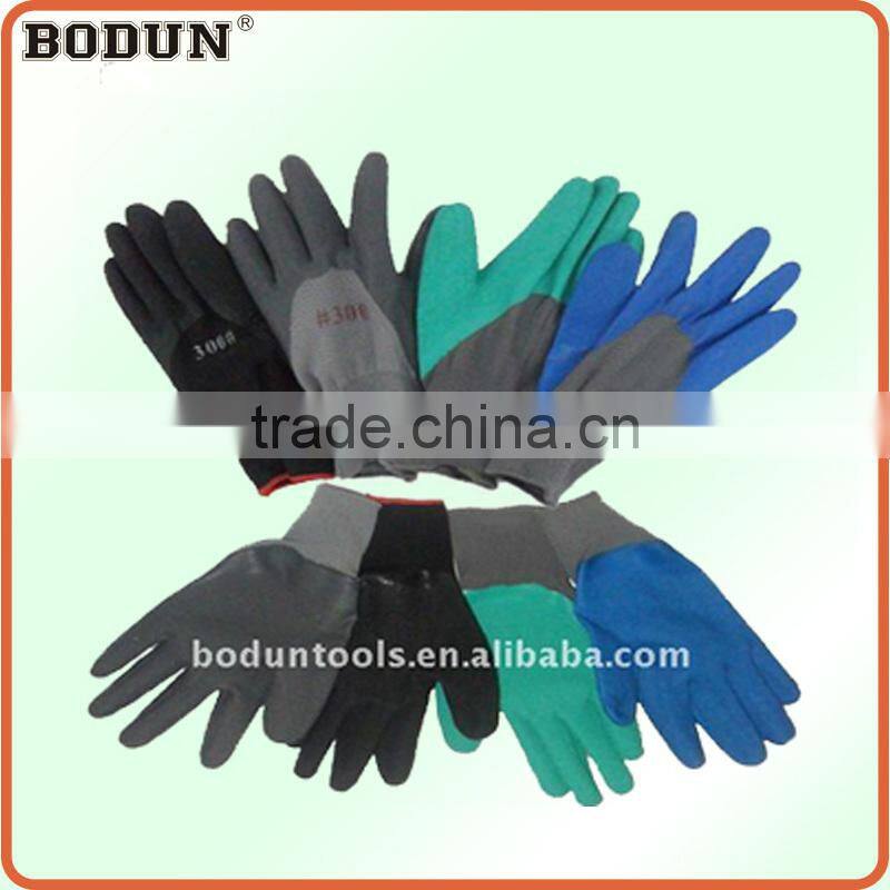 A1006 latex coated crinkle finish nylon glove