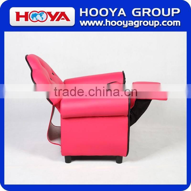 Kids Sofa- black/orange/pink, size:W63 D57 H77,material: jacquard lattice velvet+sponge+crude wood