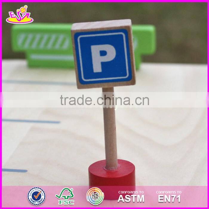 2017 new products children funny wooden parking garage toy W04B049