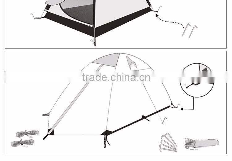outdoor camping double layer 3-4 person family water proof tent