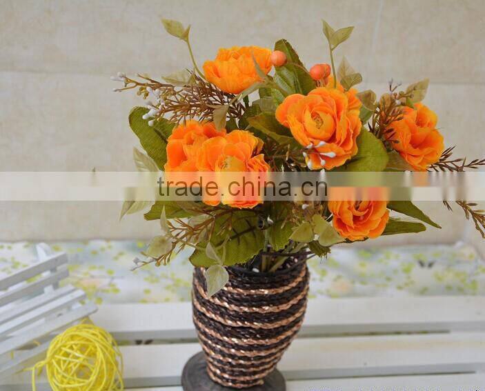 Hot sell plastic artificial flowers,artificial flower bunch