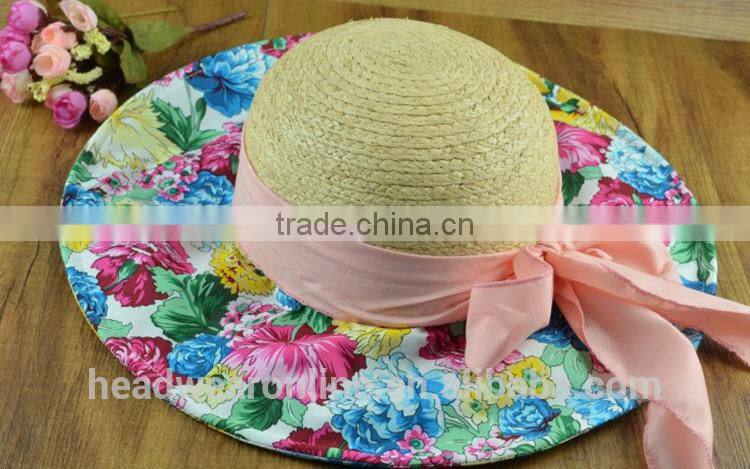 Fashion Summer Womens Straw Hats With Flower Wholesale