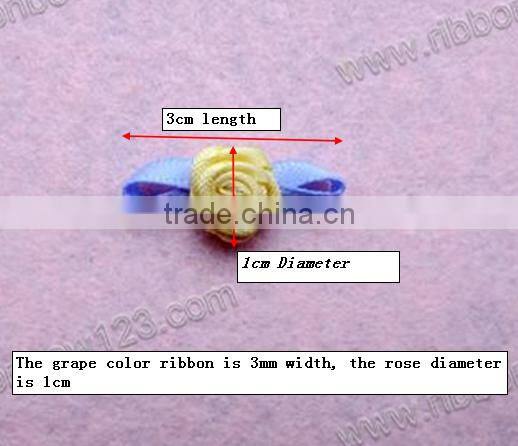 Satin mini rose lingerie ribbon bows, mini ribbon bow