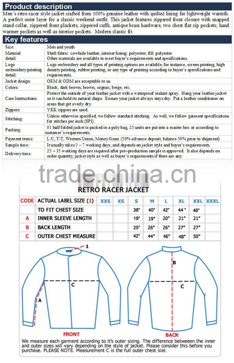 Retro Racer Leather Jacket