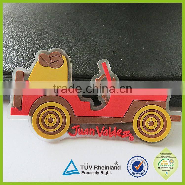 Custom made soft pvc small flat round colored refrigerator magnet