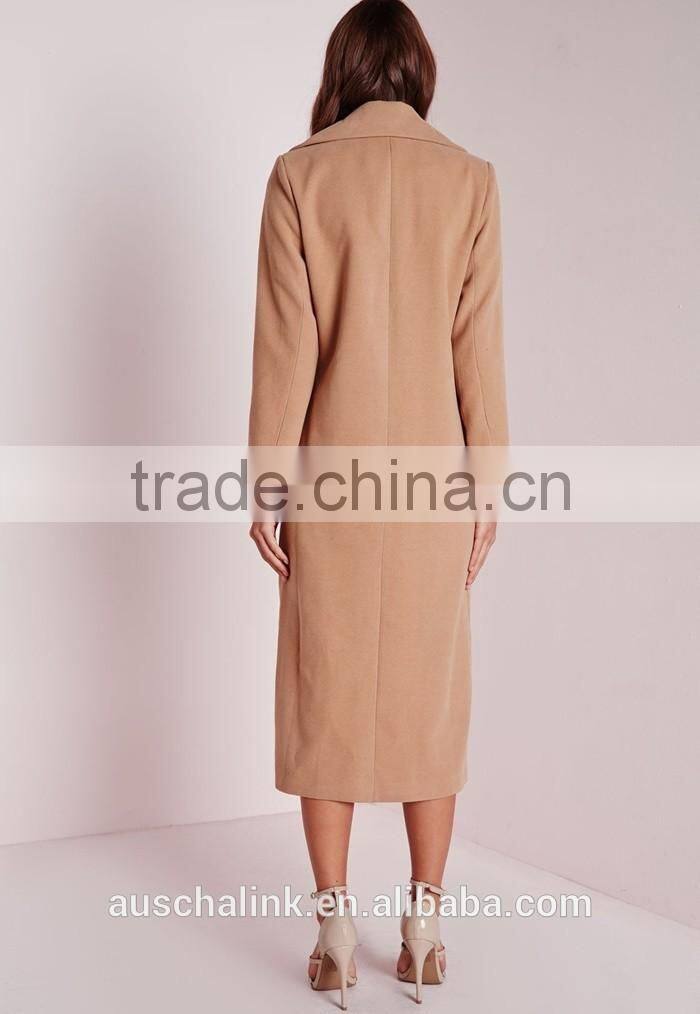 OEM service best selling lady oversized camel winter coat