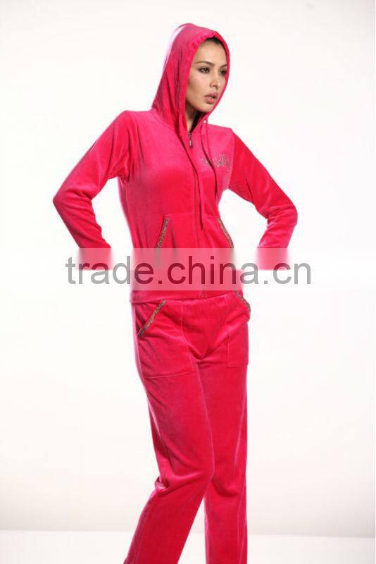 2015 new design velour embroidered brazilian women fitness wear