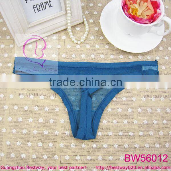 Stock thongs full transparent lace with bow
