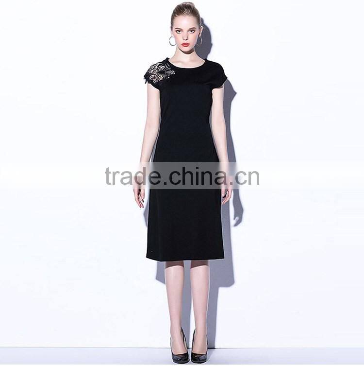 Laser Cut Dress Women Layered Top Keyhole Back With Hook And Eye And Dry Clean Formal Dress In Wholesale Price