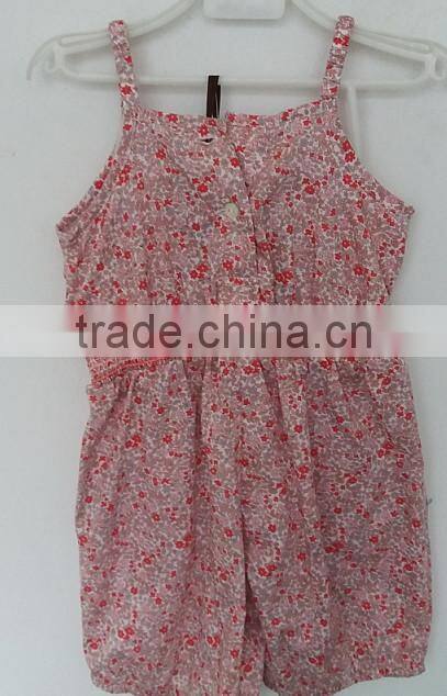 2016 baby girls flower printed dress for summer
