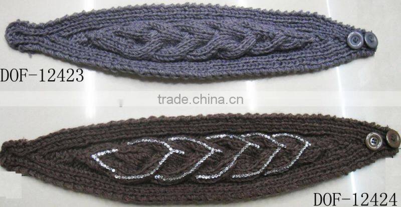 Fashion Hot crochet acrylic designer new arrival knitted hair band