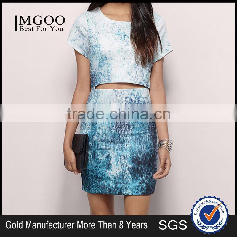 MGOO Fast Selling OEM/ODM China Made Printed OL Dress Fashion Short Dress Elegant Evening Dress #25306012