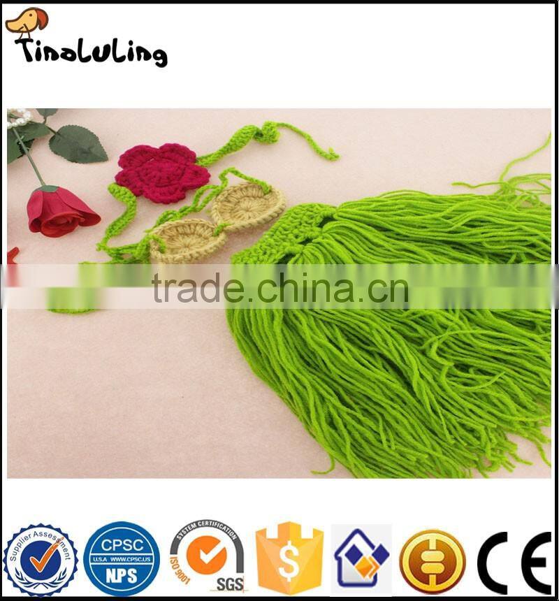 NPT63 Tinaluling Fashion grass skirt model baby green photography props crochet clothing knitted